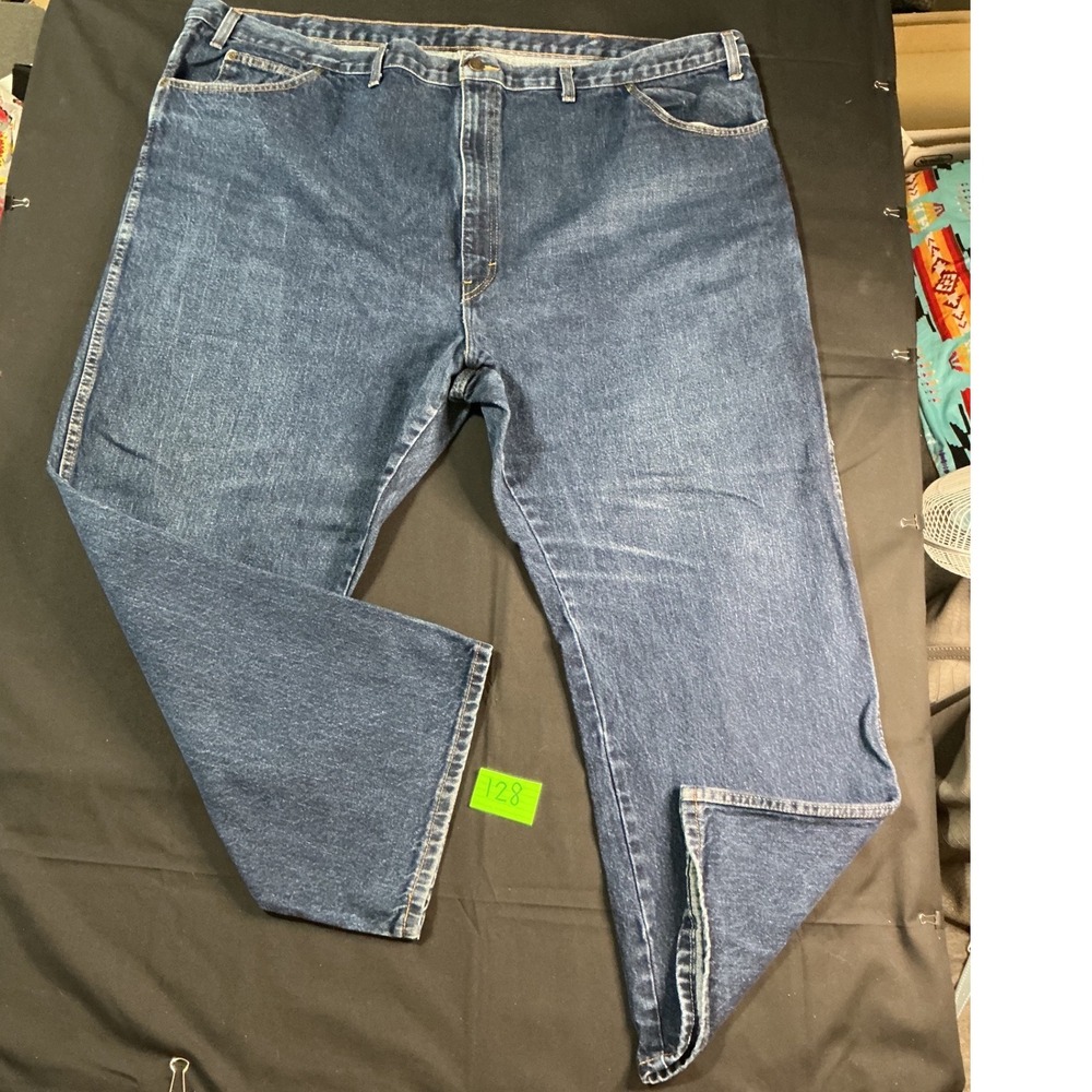 Dickies Mens Relaxed Fit Straight Leg Denim Work Jeans Blue W46 L29 W6D1831
